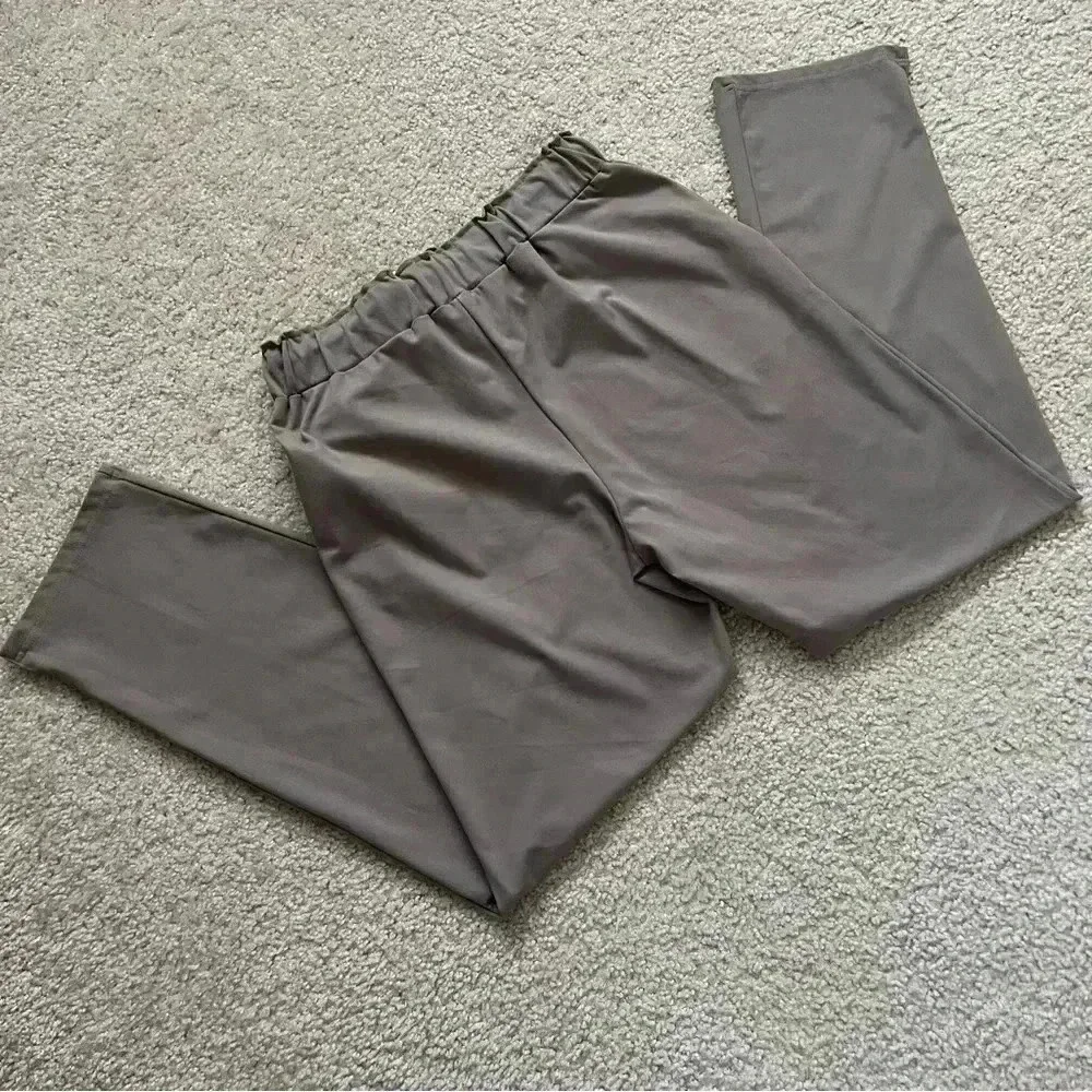 Joie Casual Pants High Rise Straight Boho Gray Women Sz Medium Drawstring $180